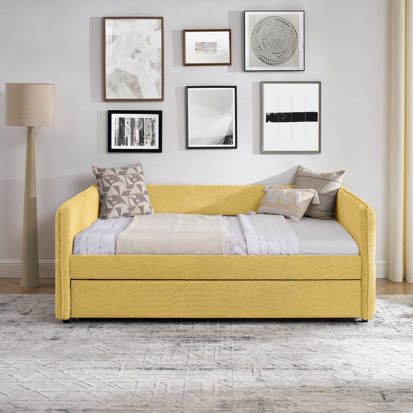 Upholstered Daybed With Pop Up Trundle - The Sleep Loft - Online Mattress Showroom NYC