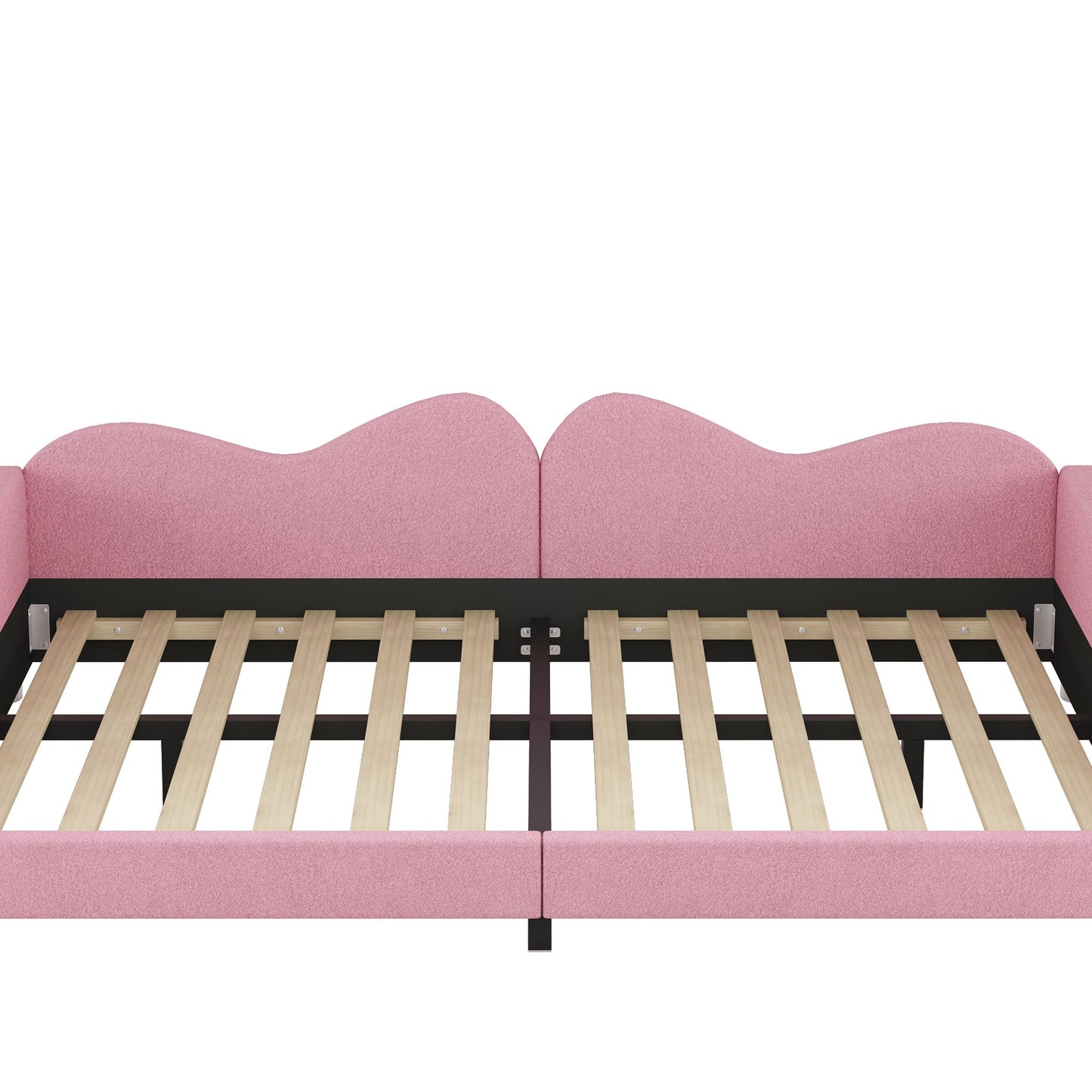 Upholstered Daybed, Sherpa Fabric Sofabed With Cloud-Shaped Backrest - The Sleep Loft - Online Mattress Showroom NYC
