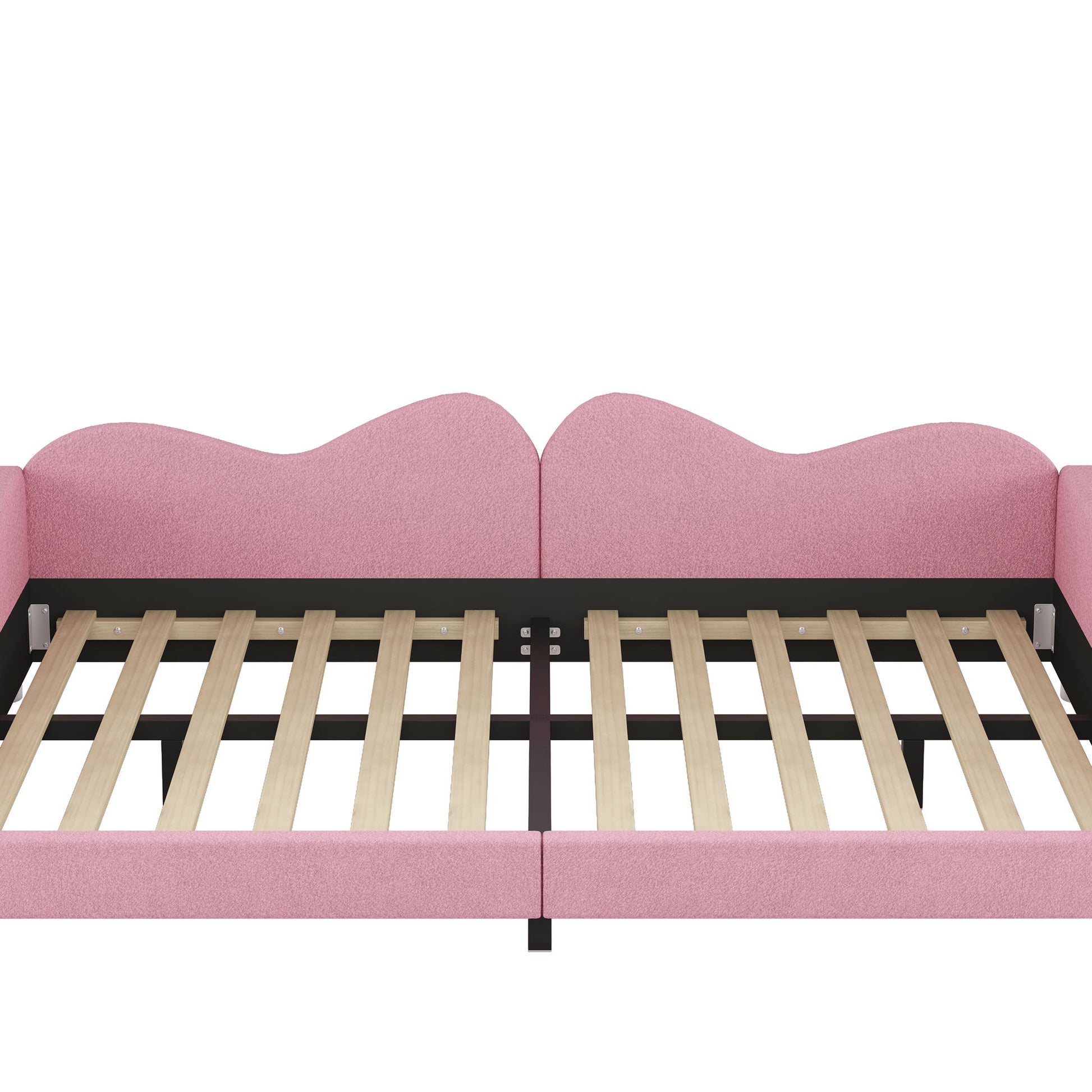 Upholstered Daybed, Sherpa Fabric Sofabed With Cloud-Shaped Backrest - The Sleep Loft - Online Mattress Showroom NYC