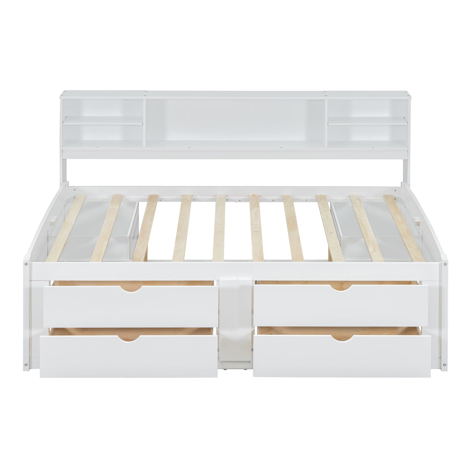 Daybed With 2 Bedside Cabinets, Upper Shelves And 4 Drawers - The Sleep Loft - Online Mattress Showroom NYC
