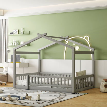 Bed House Bed Frame With Fence - The Sleep Loft - Online Mattress Showroom NYC