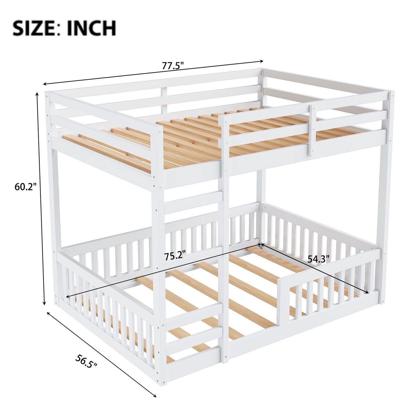 Stylish Bunk Bed With Ladder And Guardrails - The Sleep Loft - Online Mattress Showroom NYC