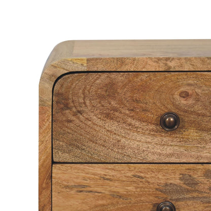 Curved Nightstand, - The Sleep Loft - Online Mattress Showroom NYC