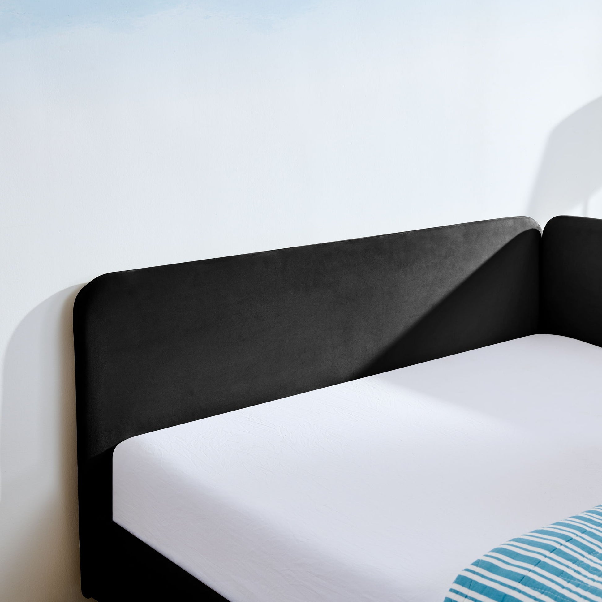 Upholstered Platform Bed Frame With 2 Storage Drawers And Adjustable Sofa Bed - The Sleep Loft - Online Mattress Showroom NYC