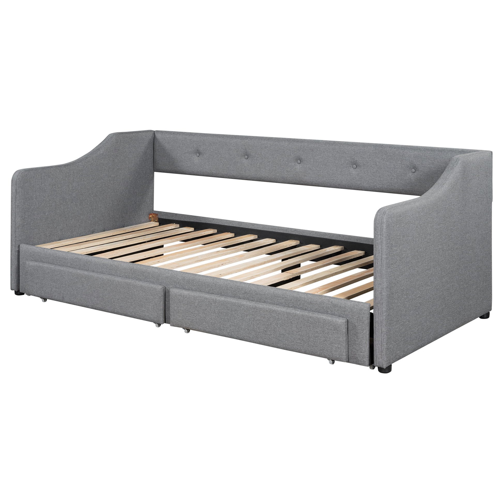 Upholstered Daybed With 2 Drawers - The Sleep Loft - Online Mattress Showroom NYC