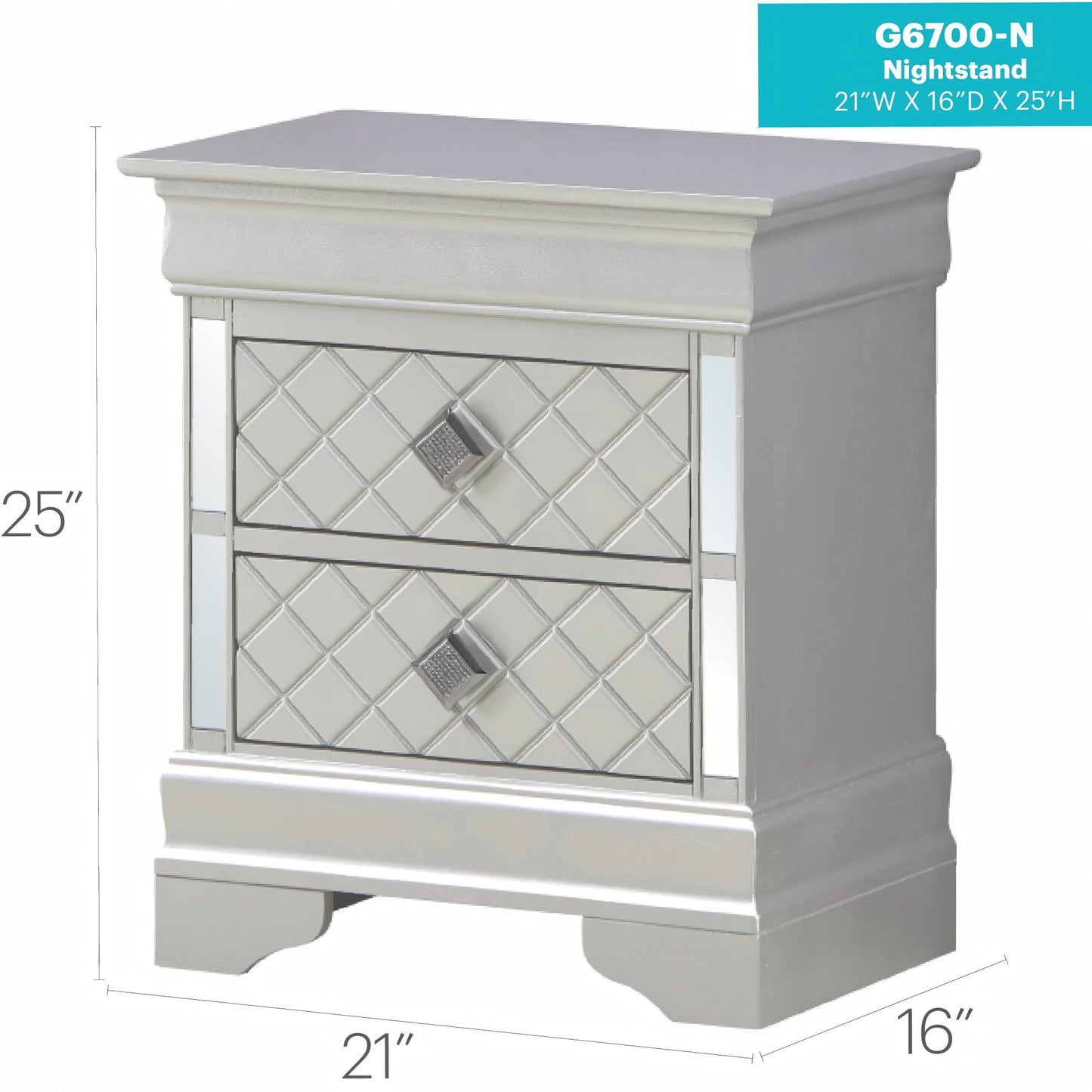 Verona - Nightstand - The Sleep Loft - Online Mattress Showroom NYC