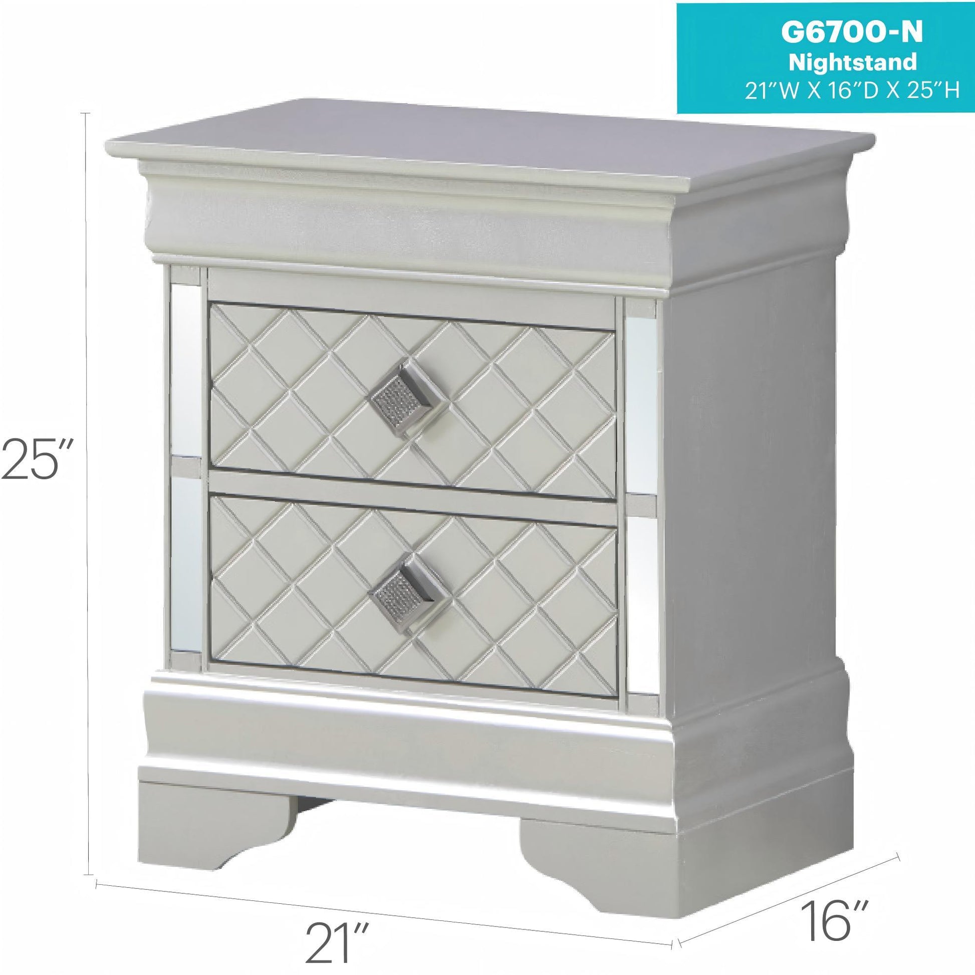 Verona - Nightstand - The Sleep Loft - Online Mattress Showroom NYC