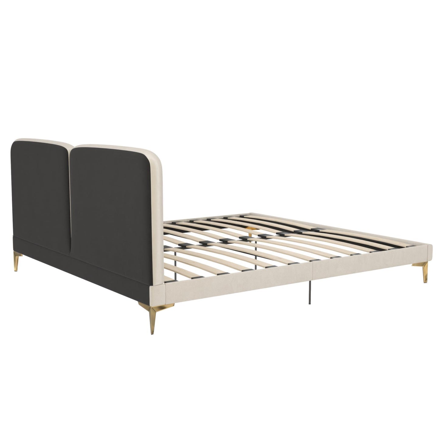 Coco - King Size Upholstered Bed - Ivory - The Sleep Loft - Online Mattress Showroom NYC