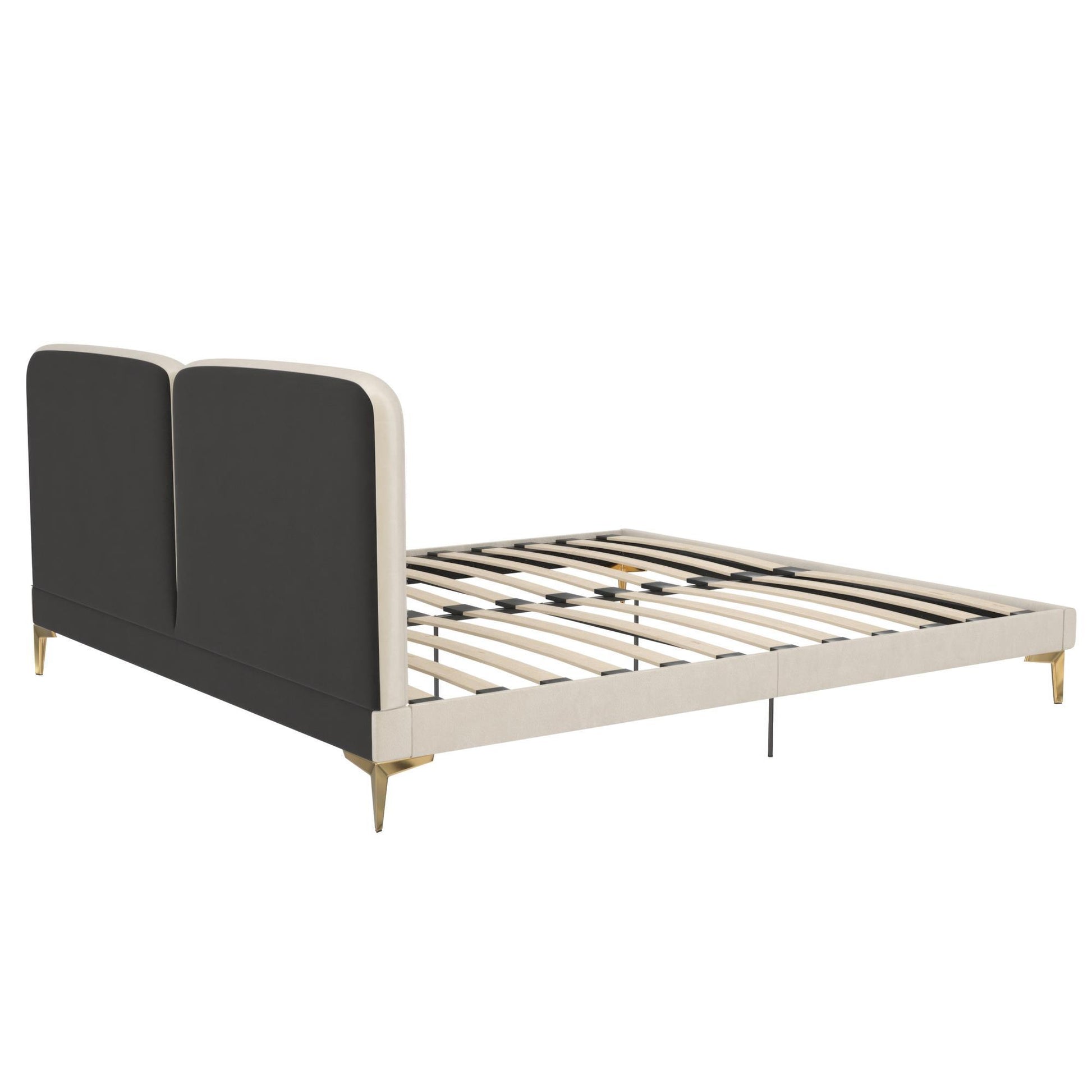 Coco - King Size Upholstered Bed - Ivory - The Sleep Loft - Online Mattress Showroom NYC