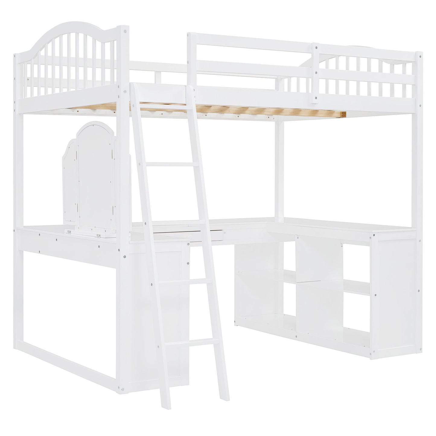 Loft Bed With Drawers, Cabinet, Shelves With Desk - The Sleep Loft - Online Mattress Showroom NYC