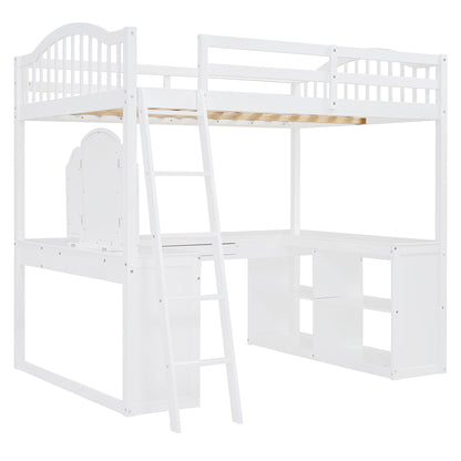 Loft Bed With Drawers, Cabinet, Shelves With Desk - The Sleep Loft - Online Mattress Showroom NYC