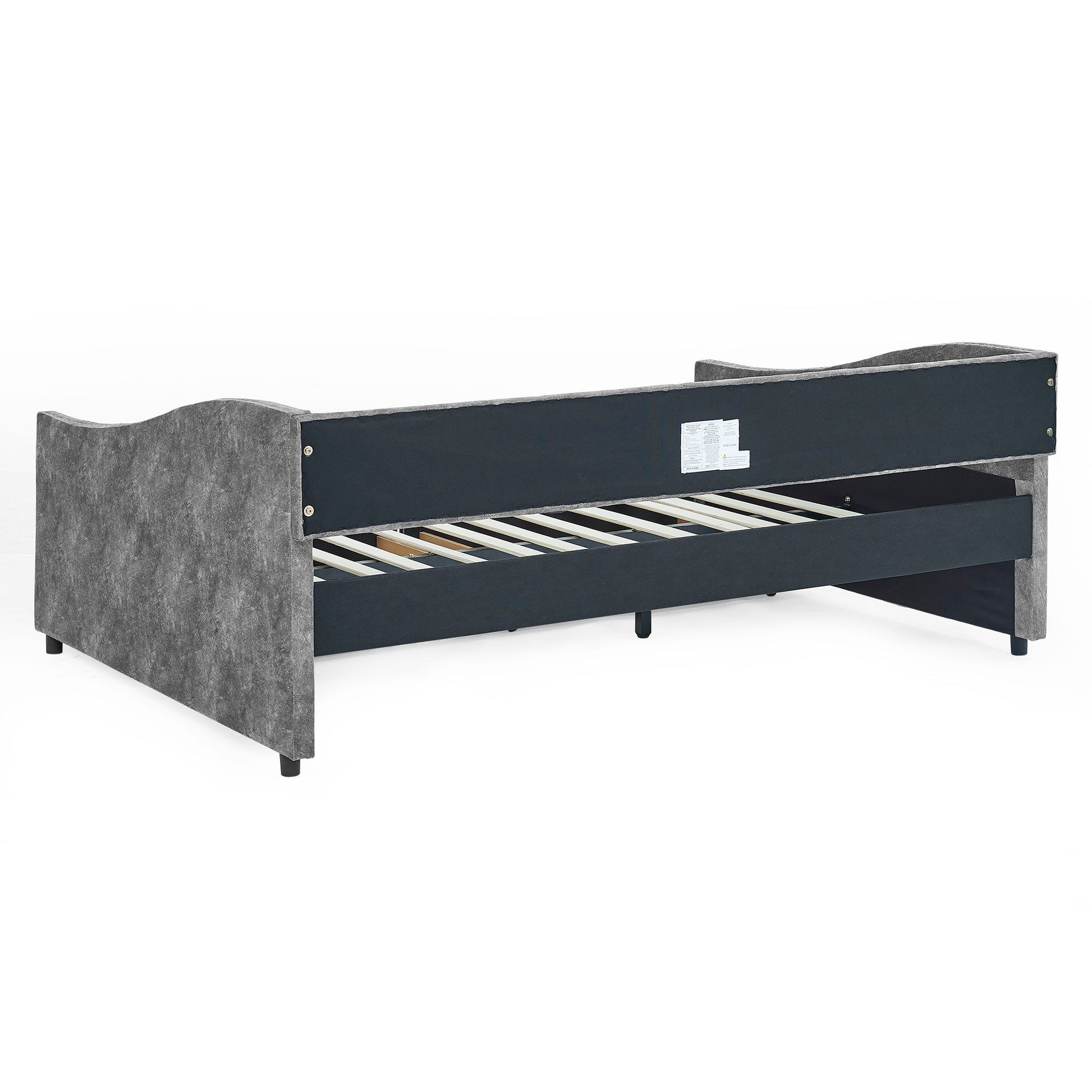 Upholstered Tufted Daybed With Drawers, Waved Arms - The Sleep Loft - Online Mattress Showroom NYC