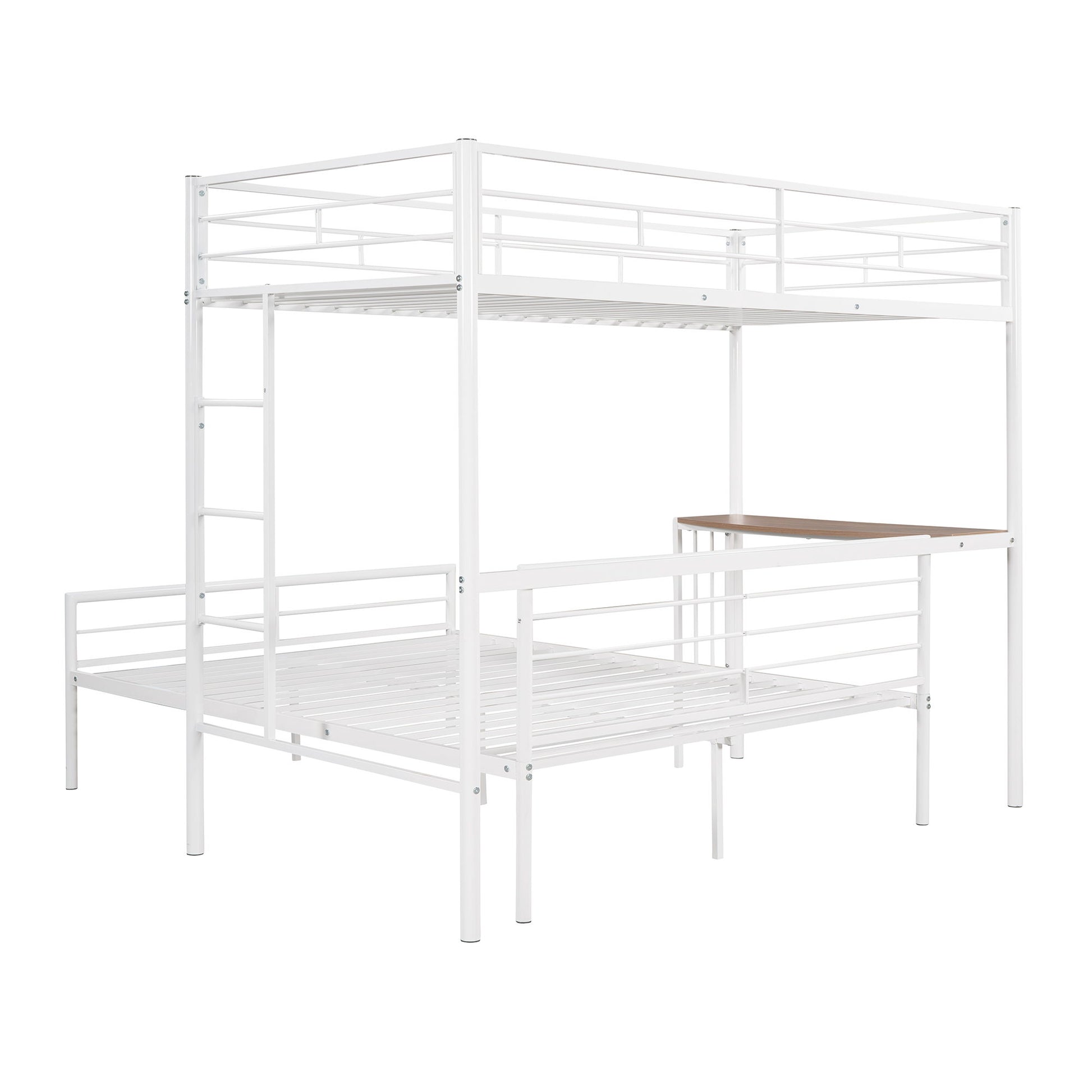 Bunk Bed With Desk, Ladder And Quality Slats For Bedroom - The Sleep Loft - Online Mattress Showroom NYC