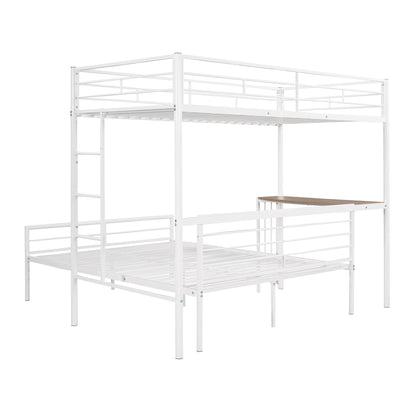 Bunk Bed With Desk, Ladder And Quality Slats For Bedroom - The Sleep Loft - Online Mattress Showroom NYC