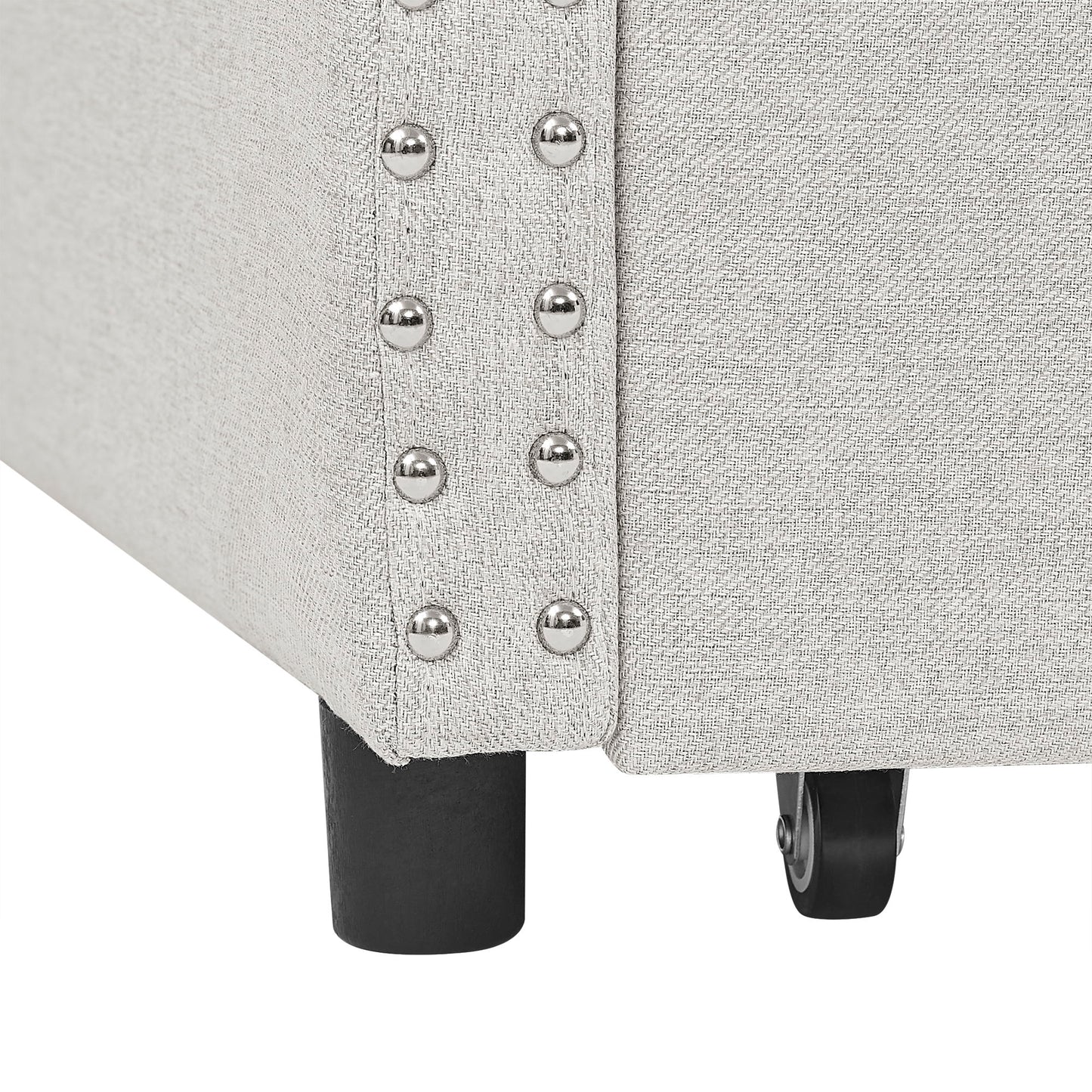 Upholstered Tufted Daybed With 2 Drawers, Waved Arms - The Sleep Loft - Online Mattress Showroom NYC