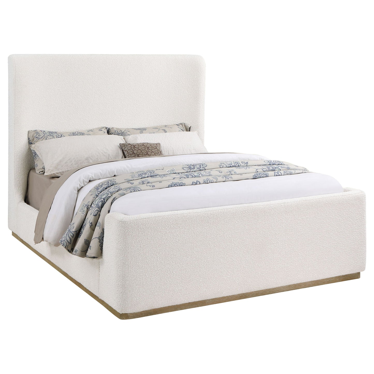 Vindra - Queen Sleigh Bed - Cream - The Sleep Loft - Online Mattress Showroom NYC