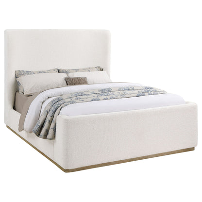 Vindra - Queen Sleigh Bed - Cream - The Sleep Loft - Online Mattress Showroom NYC