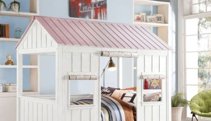 Spring - Full Bed - White / Pink - The Sleep Loft - Online Mattress Showroom NYC