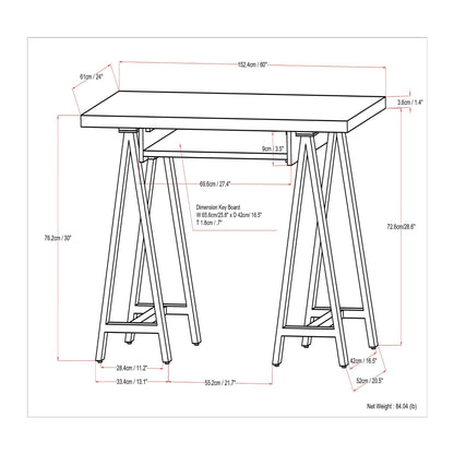 Sawhorse - Handcrafted Solid Desk - The Sleep Loft - Online Mattress Showroom NYC