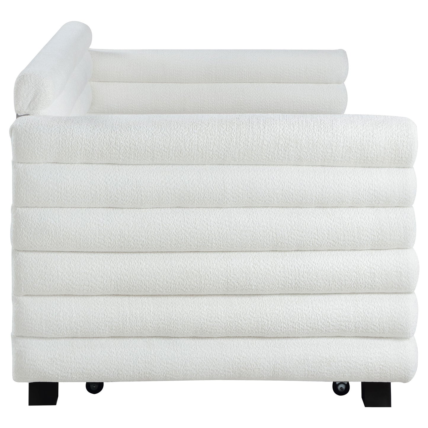 Fandango - Upholstered Twin Day Bed With Trundle - White - The Sleep Loft - Online Mattress Showroom NYC
