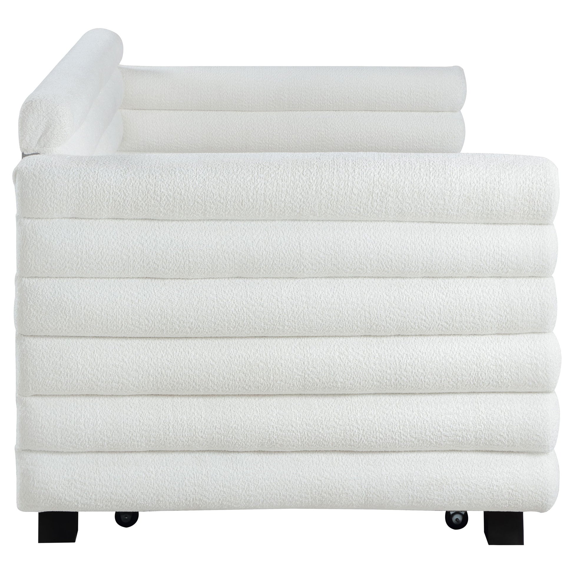 Fandango - Upholstered Twin Day Bed With Trundle - White - The Sleep Loft - Online Mattress Showroom NYC