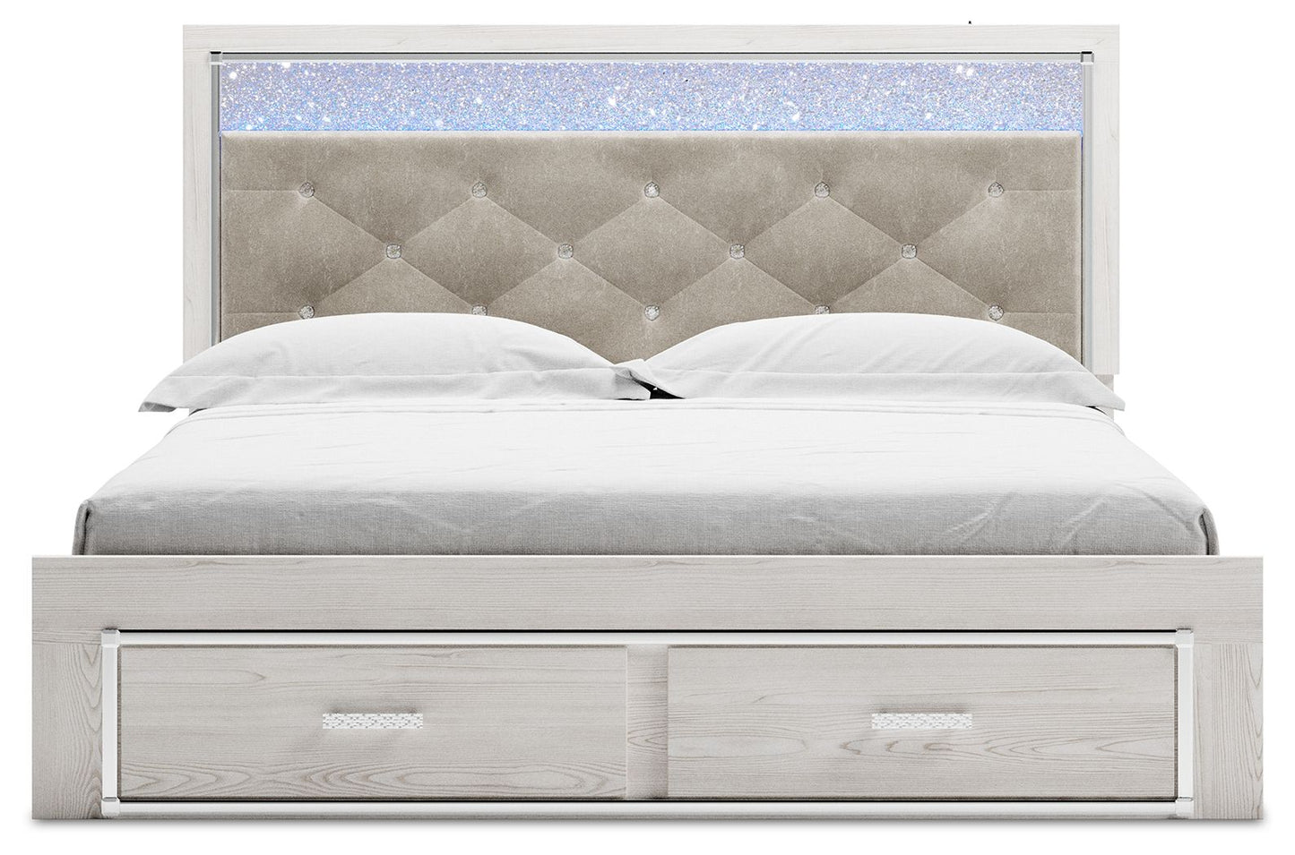 Altyra - King Upholstered Storage Bed - White - The Sleep Loft - Online Mattress Showroom NYC