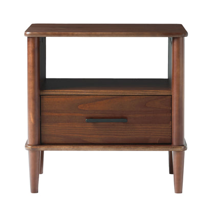 Transitional Solid Wood Spindle Nightstand - The Sleep Loft - Online Mattress Showroom NYC