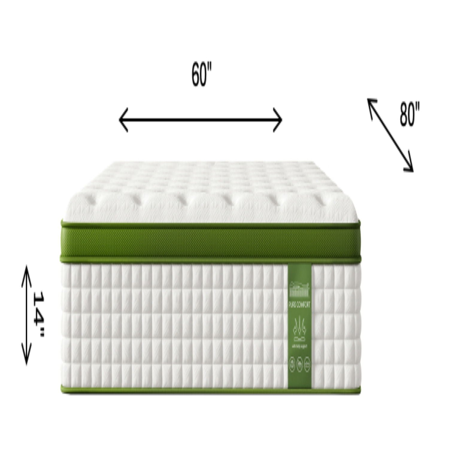14" Hybrid Mattress With Gel Memory Foam And Pocket Springs - The Sleep Loft - Online Mattress Showroom NYC