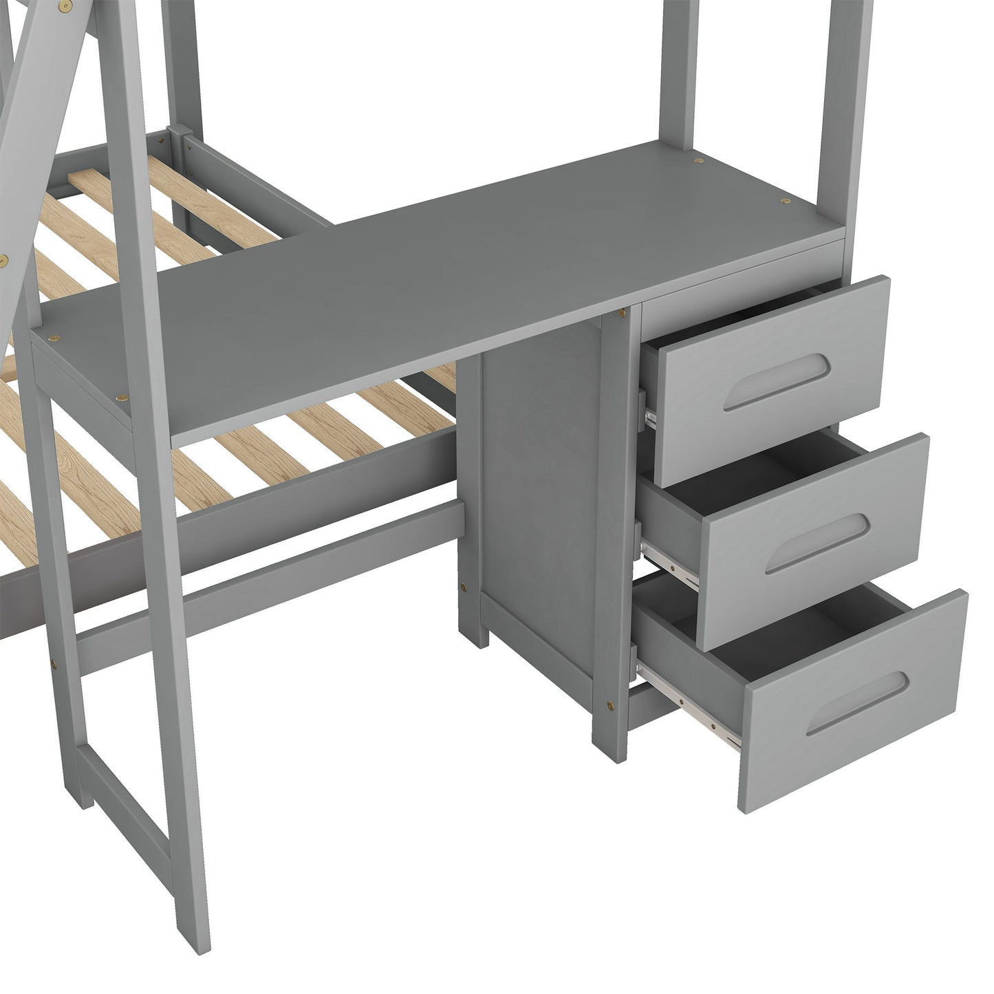 Bunk Bed With Built In Desk And 3 Drawers - The Sleep Loft - Online Mattress Showroom NYC