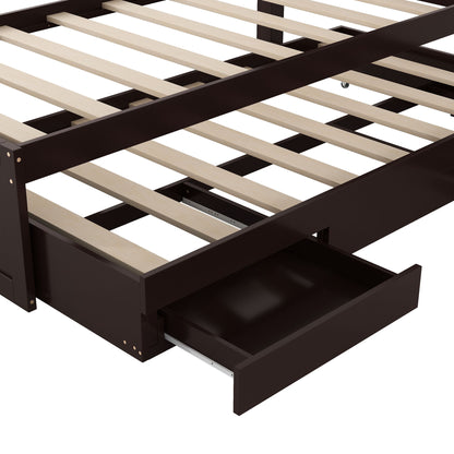 Platform Bed With LED Headboard, Charging Station, Trundle And 2 Drawers - The Sleep Loft - Online Mattress Showroom NYC
