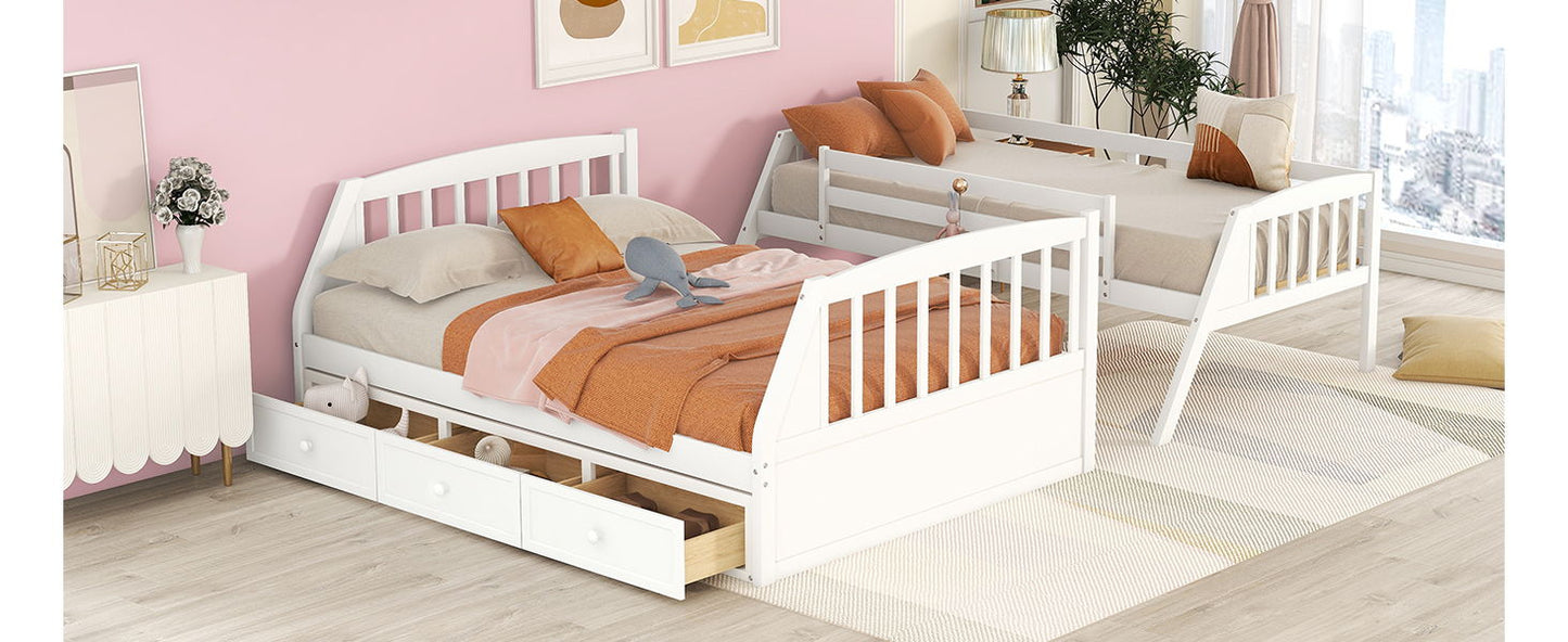 Bunk Bed With Drawers, Ladder And Storage Staircase - The Sleep Loft - Online Mattress Showroom NYC