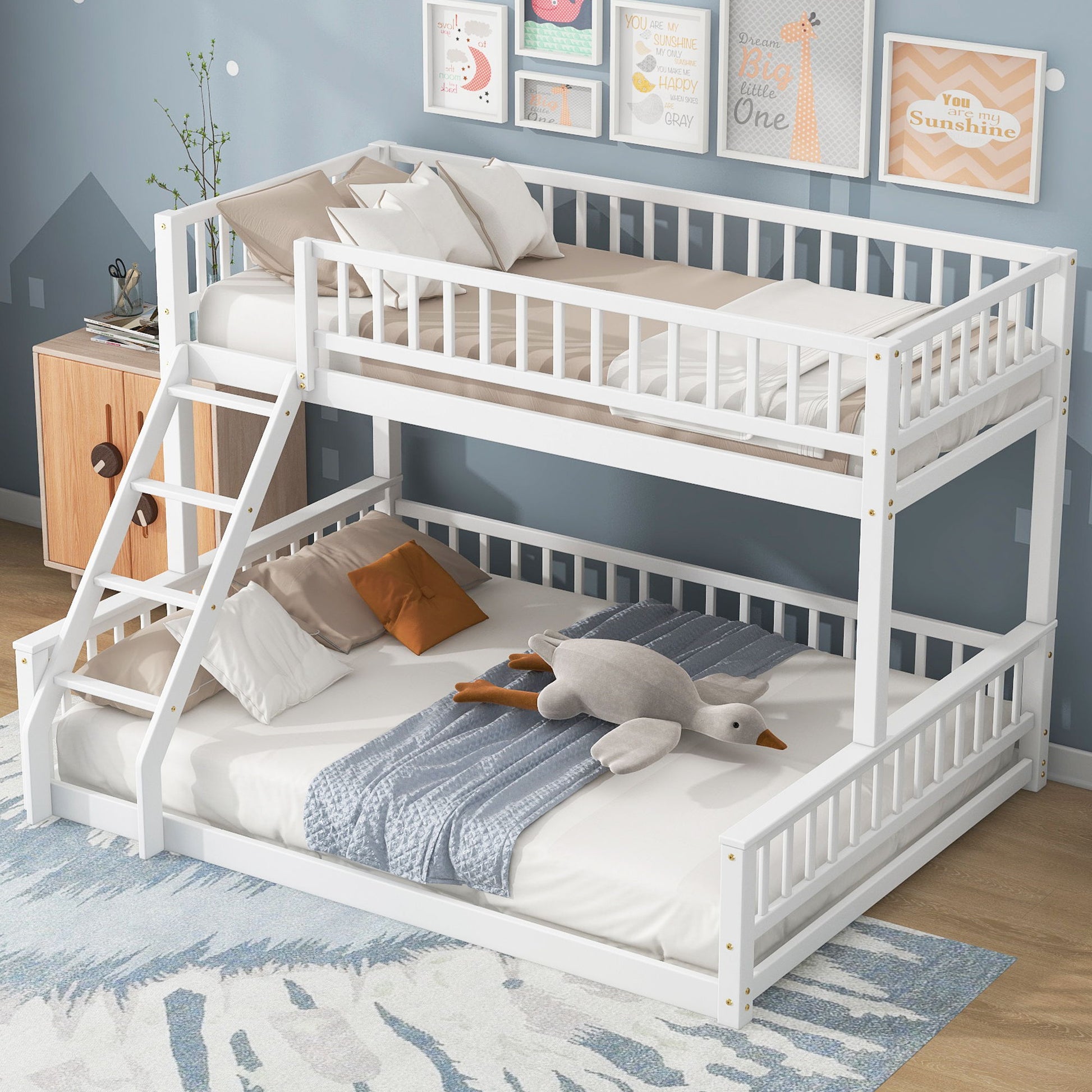 Bunk Bed With Ladder And Guardrails - The Sleep Loft - Online Mattress Showroom NYC
