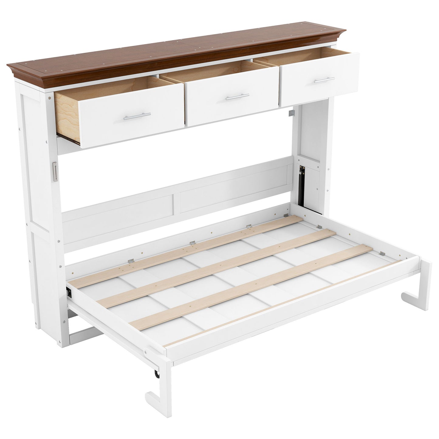 Twin Size Murphy Bed With 3 Drawers - White - The Sleep Loft - Online Mattress Showroom NYC