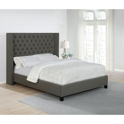 Lendra - Upholstered Wingback Bed With Tufted Headboard - The Sleep Loft - Online Mattress Showroom NYC