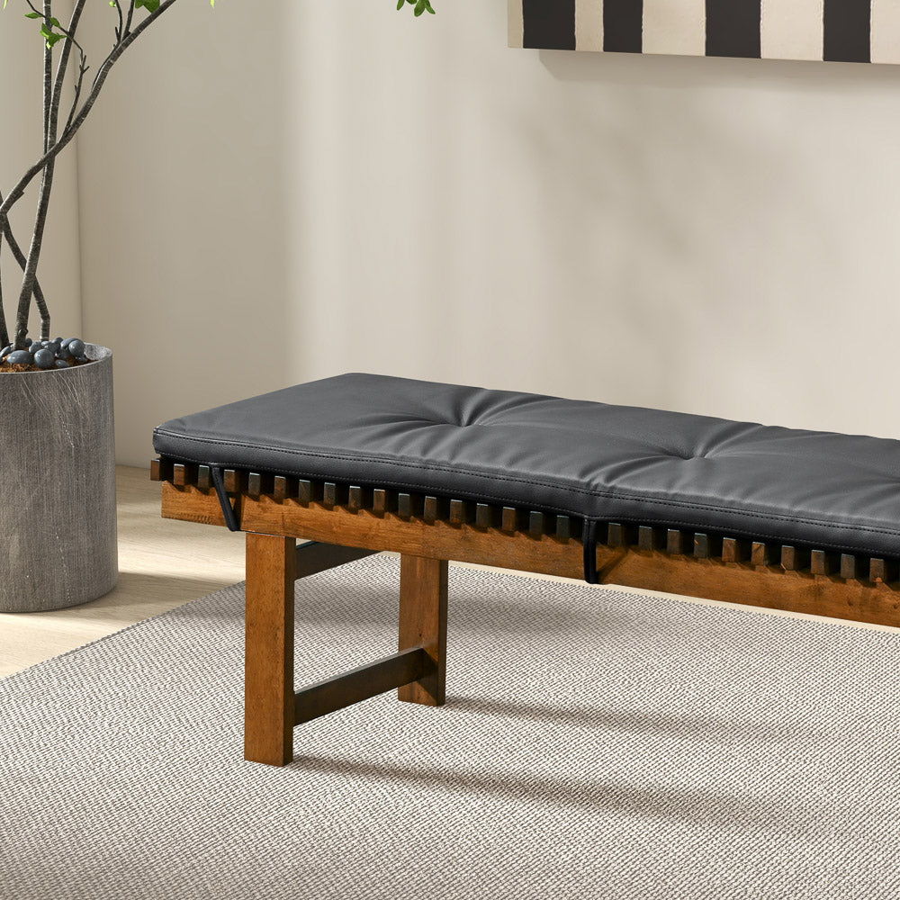 Lucia - Bench - Black - The Sleep Loft - Online Mattress Showroom NYC