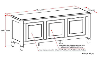 Connaught - Handcrafted Storage Bench Trunk - The Sleep Loft - Online Mattress Showroom NYC