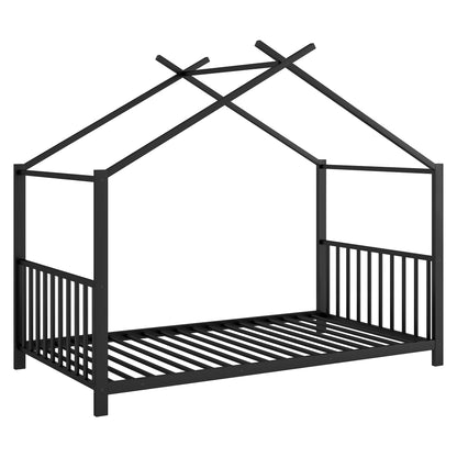 Metal House Platform Bed With Modern Design And Durable Frame - The Sleep Loft - Online Mattress Showroom NYC