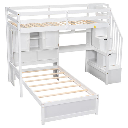 Loft Bed With Built In Desk And Staircase - The Sleep Loft - Online Mattress Showroom NYC