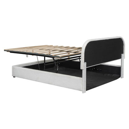 Upholstered Platform Bed With Hydraulic Storage System - The Sleep Loft - Online Mattress Showroom NYC