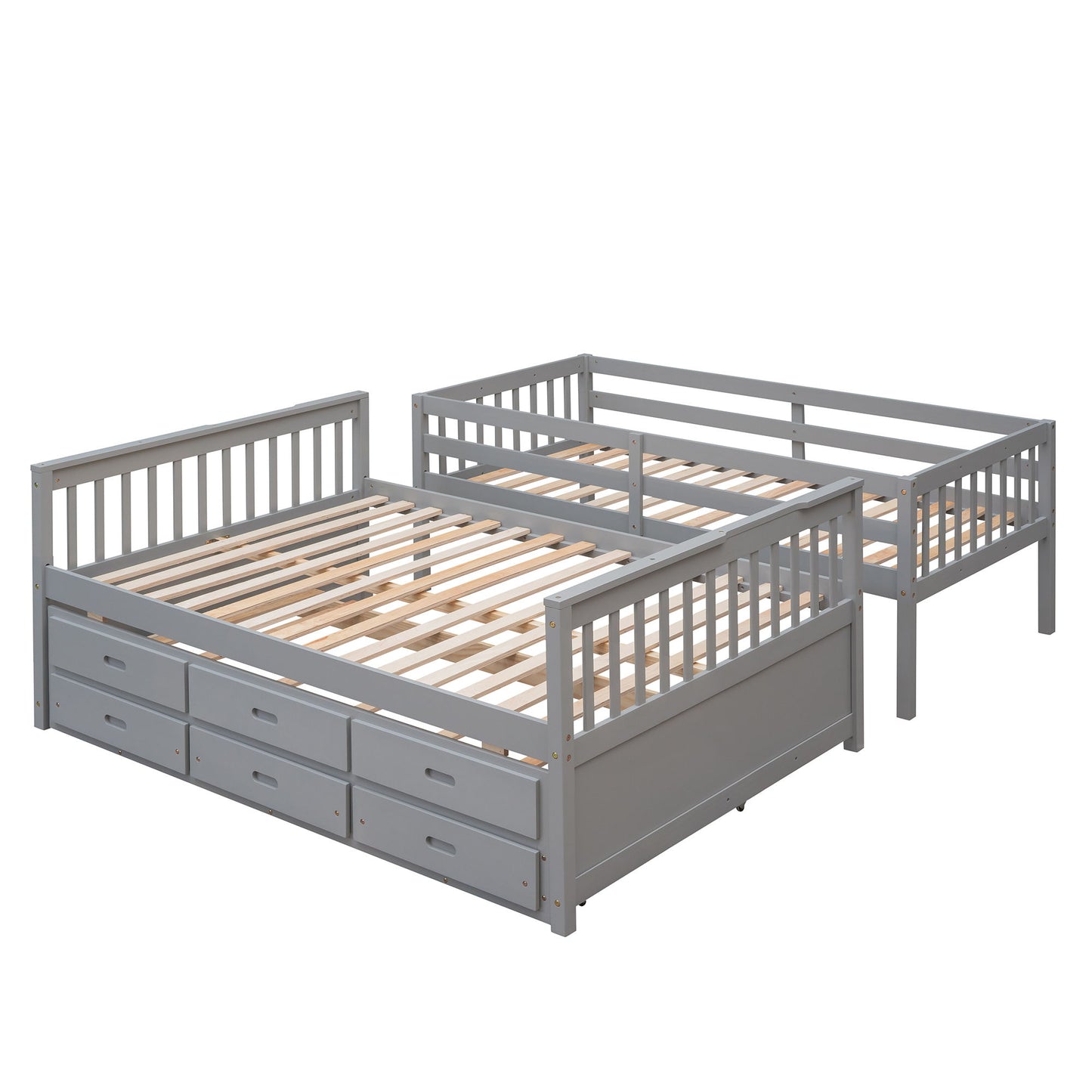 Bunk Bed With Twin Size Trundle And Drawers - The Sleep Loft - Online Mattress Showroom NYC