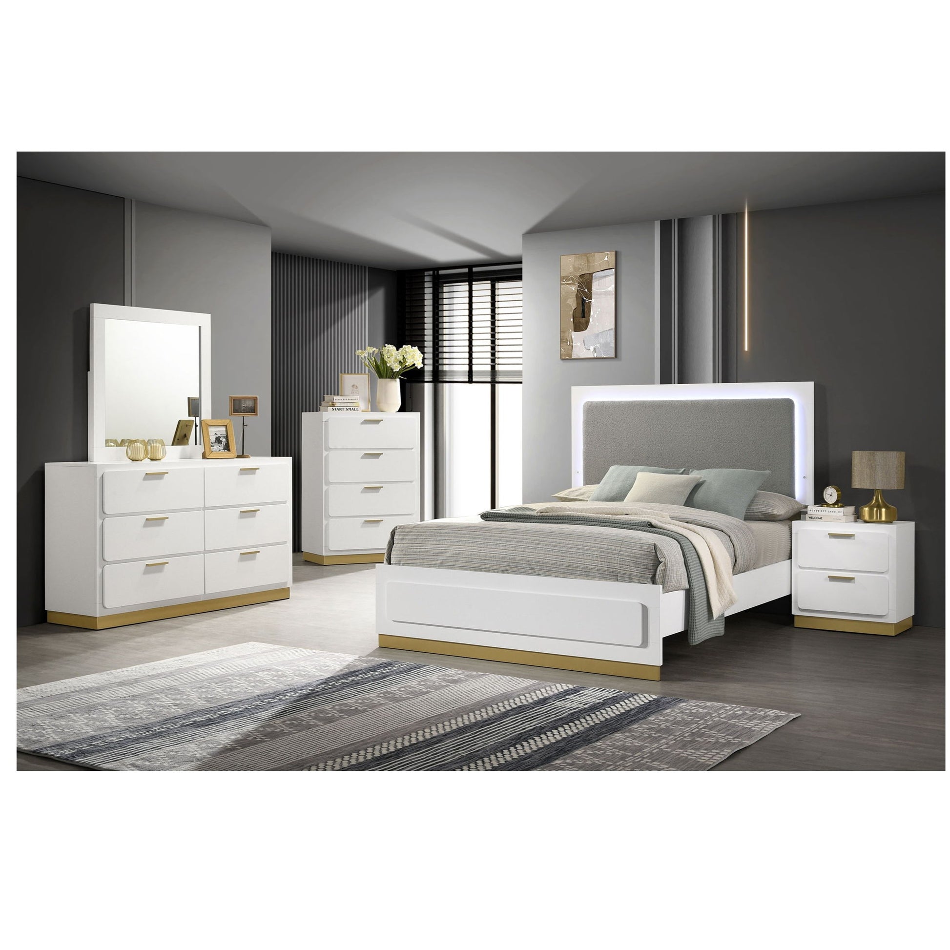 Modern Luxury Nightstand With 2 Drawer Storage - The Sleep Loft - Online Mattress Showroom NYC