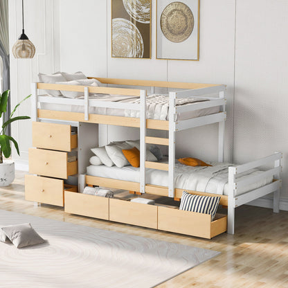 Loft Bunk Bed With Drawers And Ladder - The Sleep Loft - Online Mattress Showroom NYC