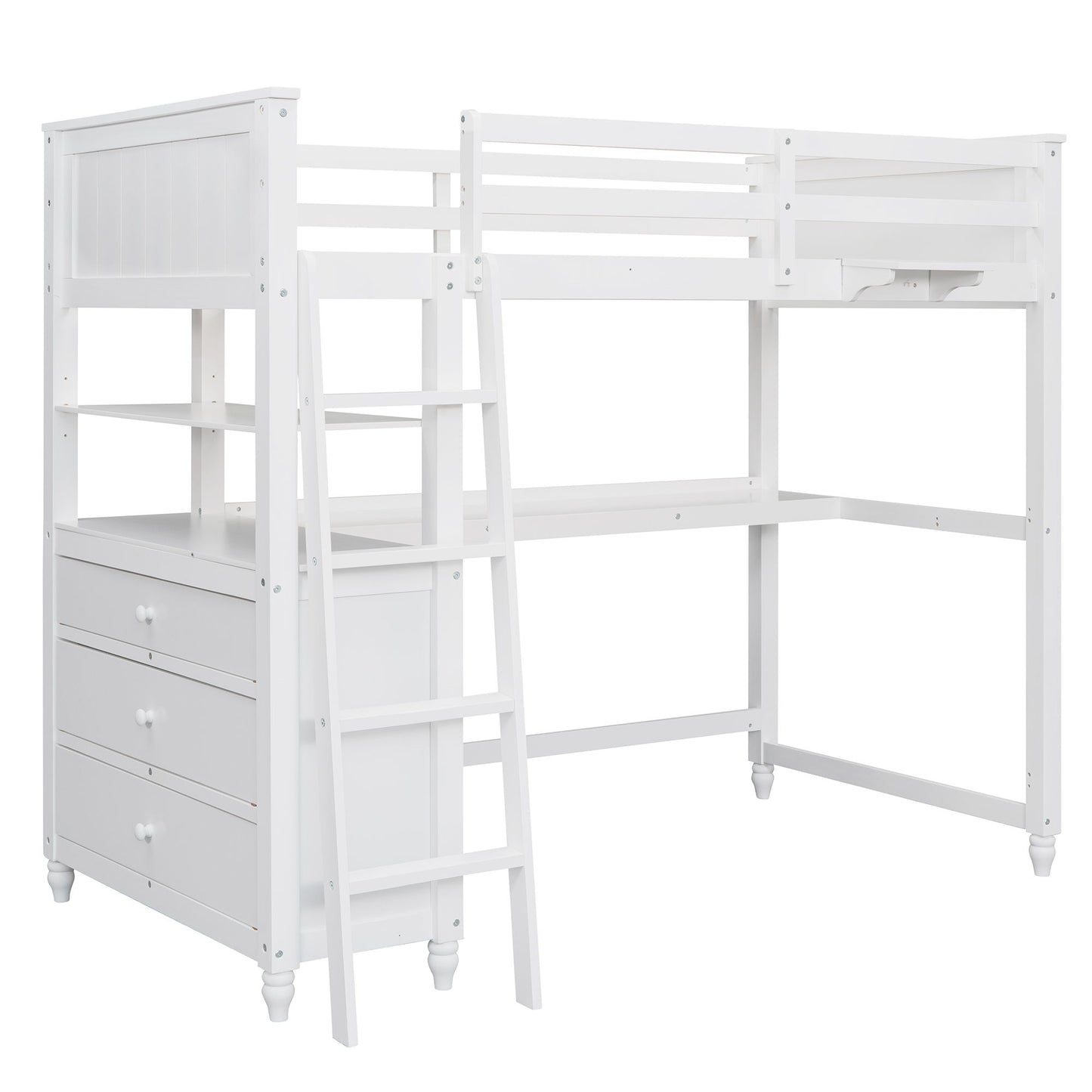 Loft Bed With Drawers With Desk And Shelves - The Sleep Loft - Online Mattress Showroom NYC