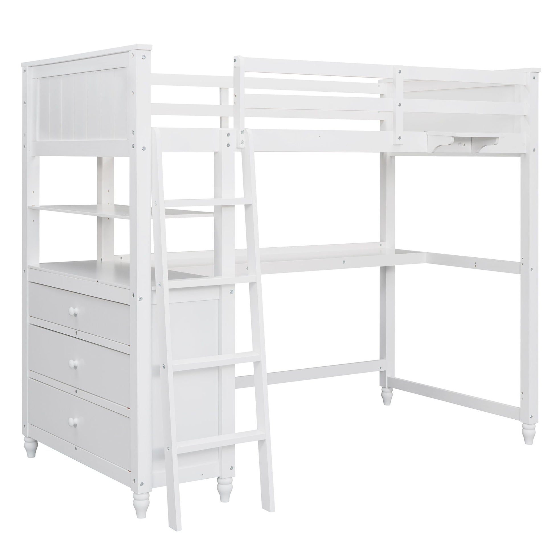 Loft Bed With Drawers With Desk And Shelves - The Sleep Loft - Online Mattress Showroom NYC
