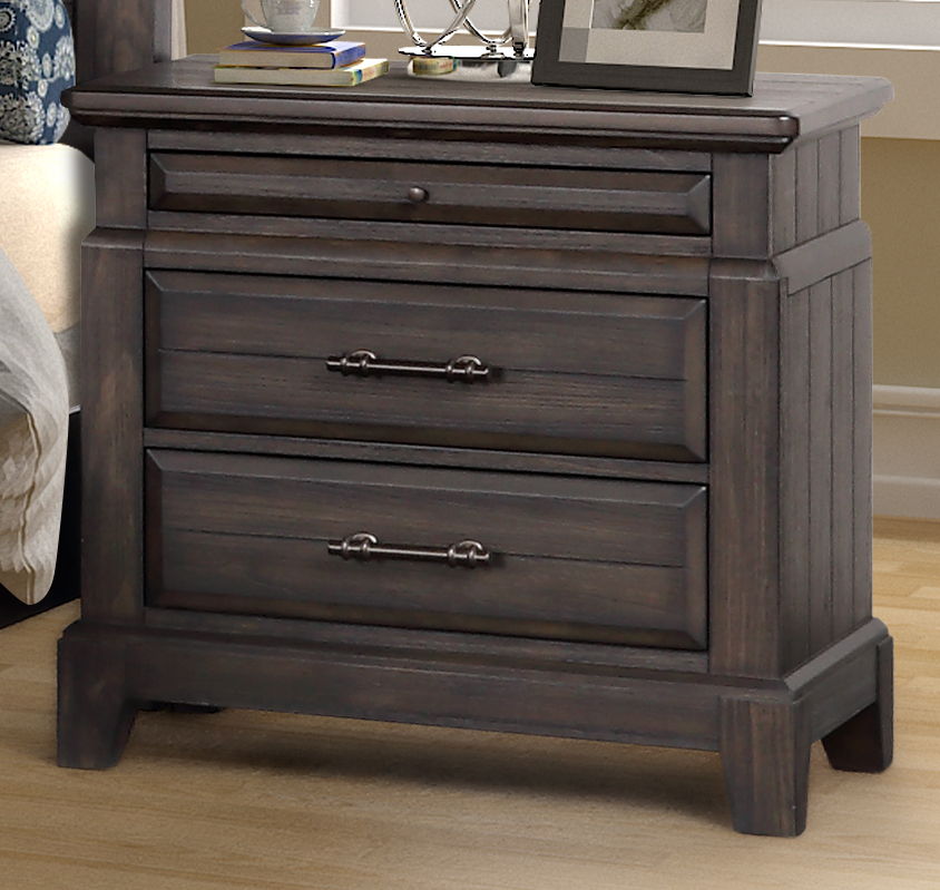 2 Drawer Nightstand Elegant Design - Mahogany - The Sleep Loft - Online Mattress Showroom NYC