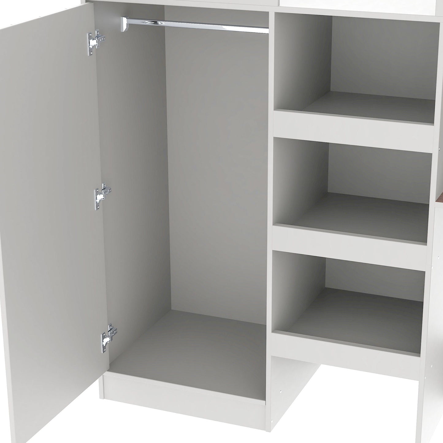 Loft Bed With Built In Wardrobe, Desk, Shelves, And Drawers - The Sleep Loft - Online Mattress Showroom NYC