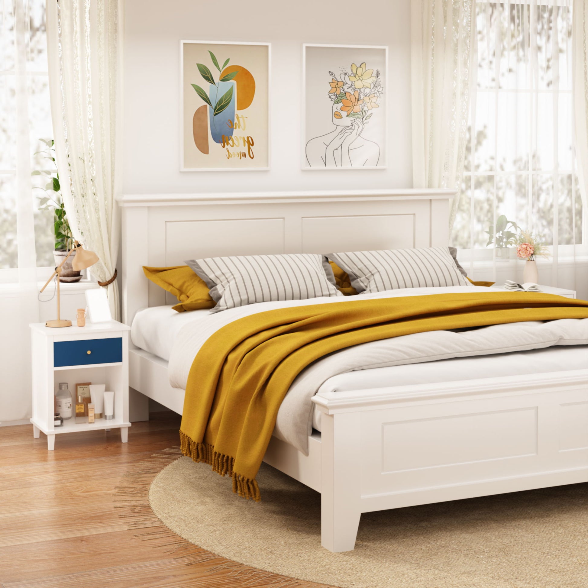 Nightstand With 1 Drawer 1 Shelf - The Sleep Loft - Online Mattress Showroom NYC