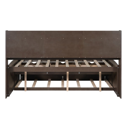 Captain Bed With Built In Bookshelves, 3 Storage Drawers, And Trundle - The Sleep Loft - Online Mattress Showroom NYC