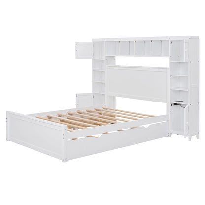 Bed With All In One Cabinet, Shelf And Sockets, Trundle - The Sleep Loft - Online Mattress Showroom NYC