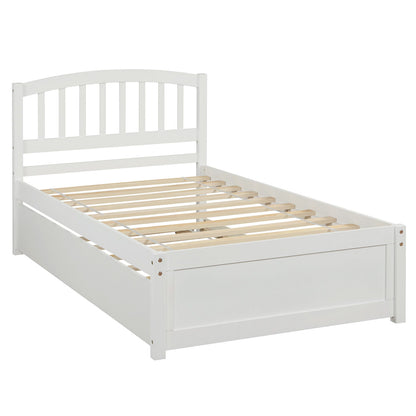 Platform Bed Wood Bed Frame With Trundle - The Sleep Loft - Online Mattress Showroom NYC